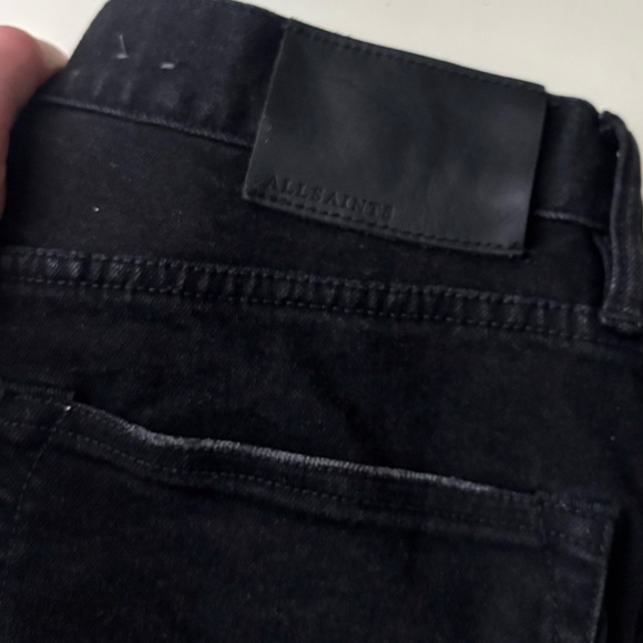 AllSaints Cigarette Slim fit Stretch Jean Black Men’s Size 32x32 - Picture 7 of 8